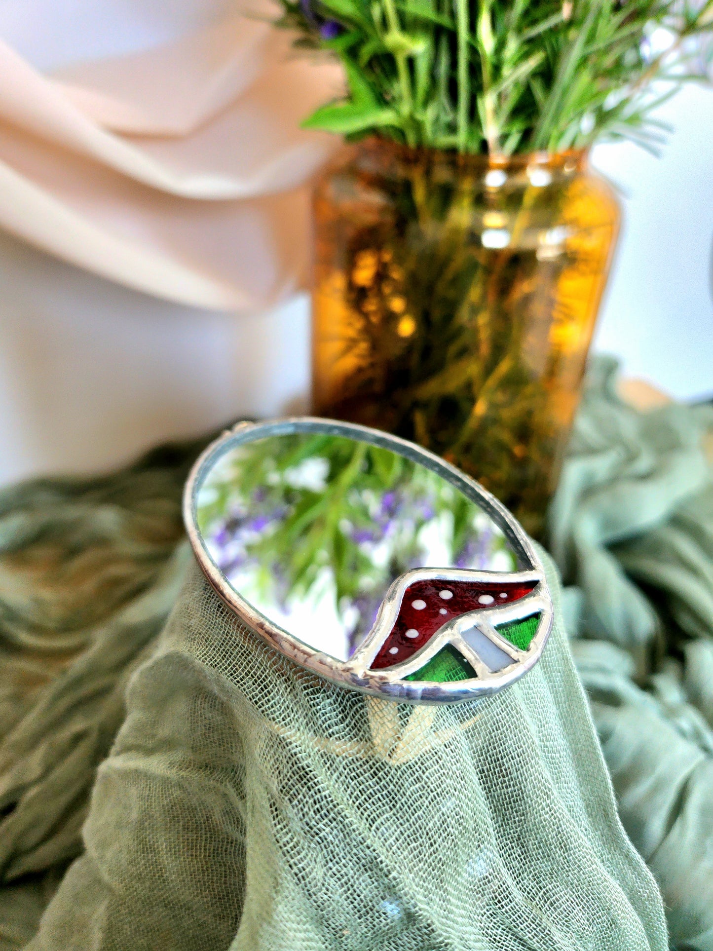 Mini miroir Champignon Rouge