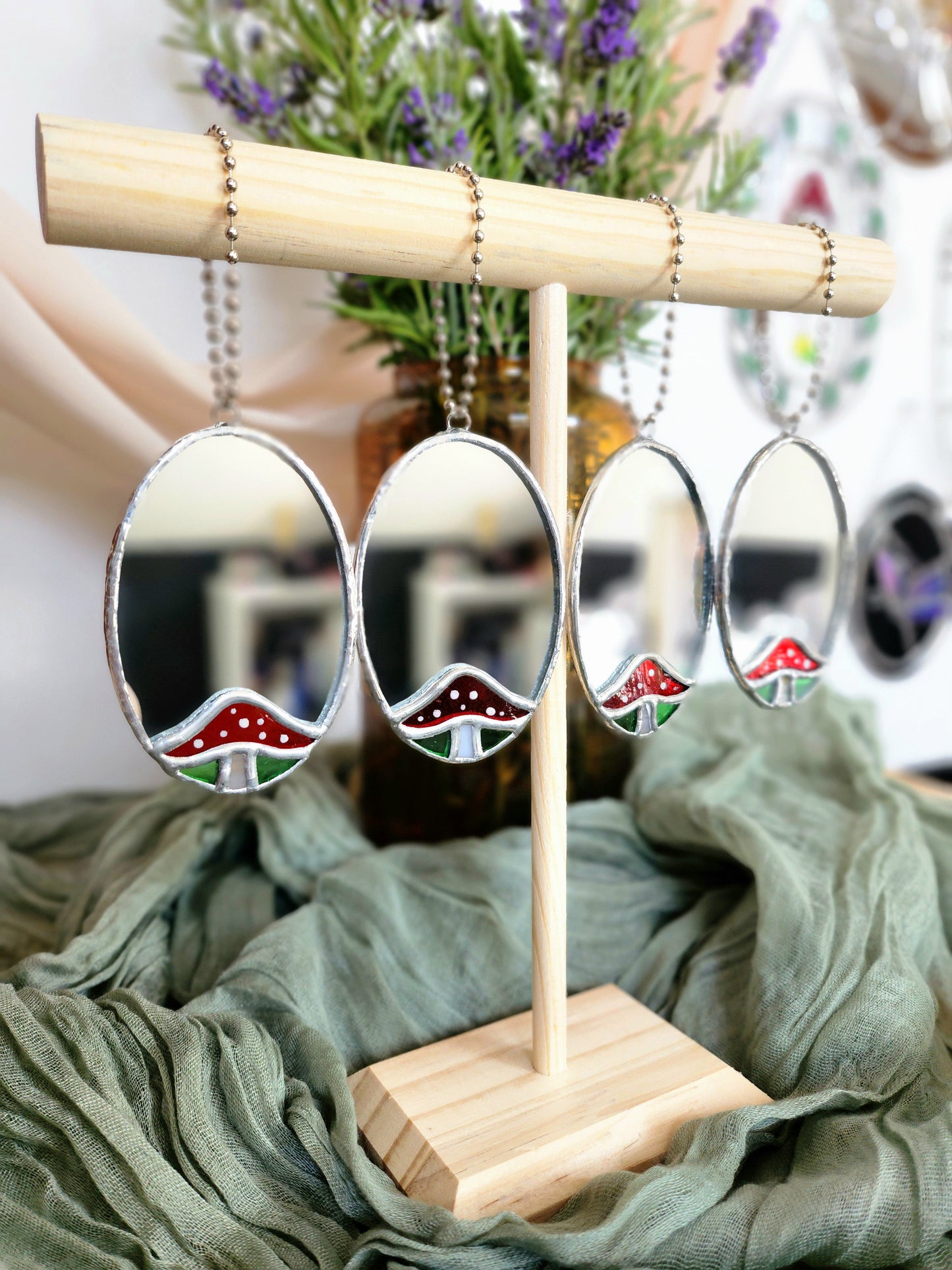 Mini miroir Champignon Rouge