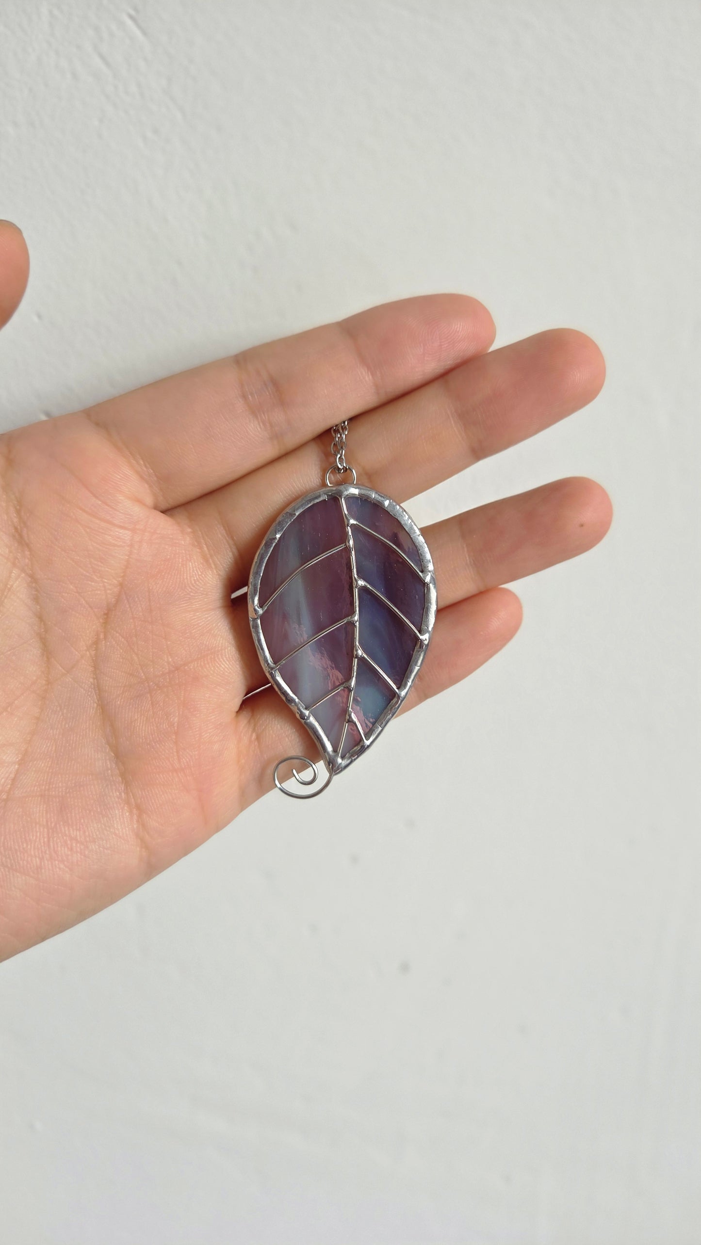 Mini Feuille Violet Irisée