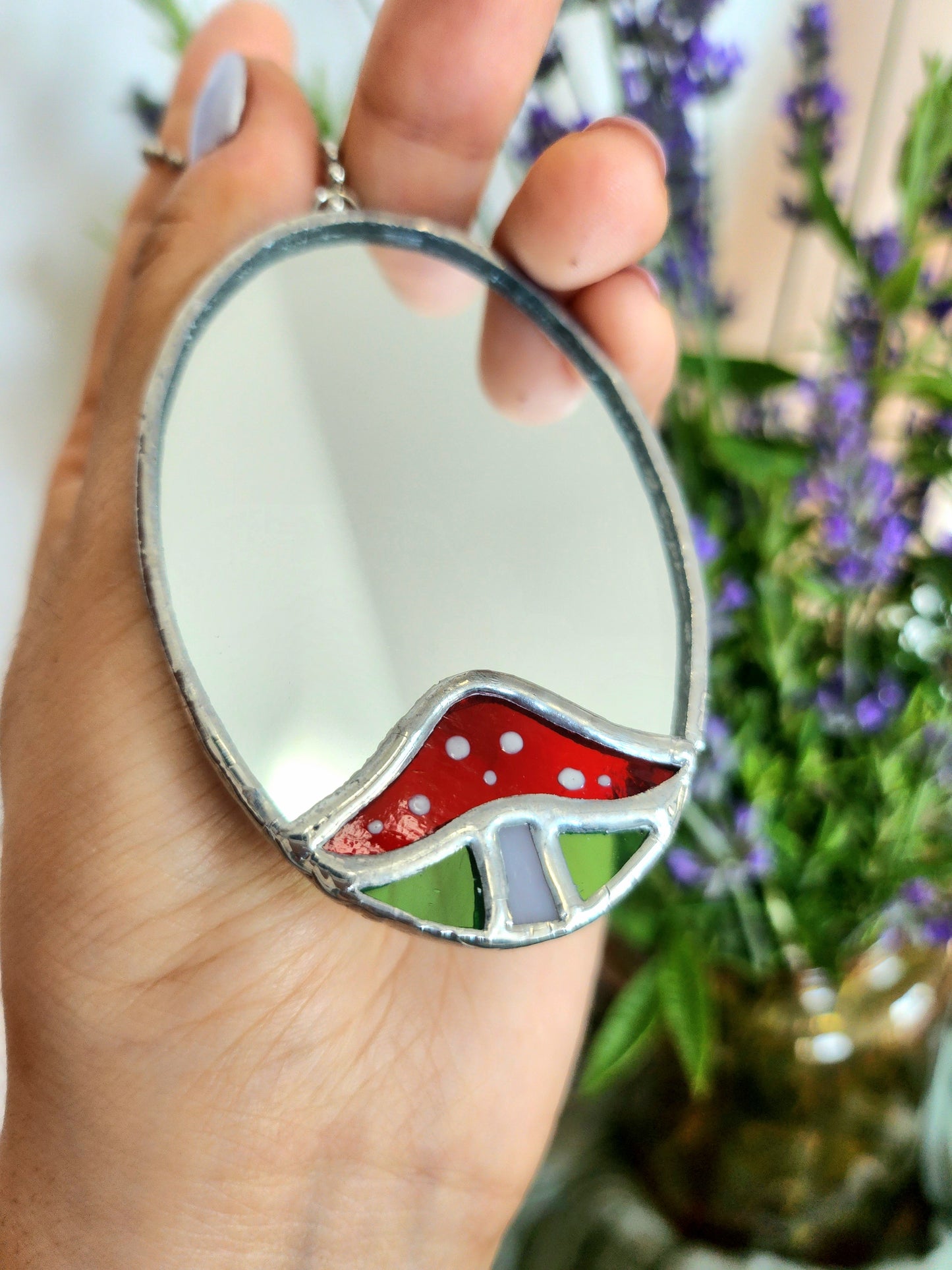 Mini miroir Champignon Rouge