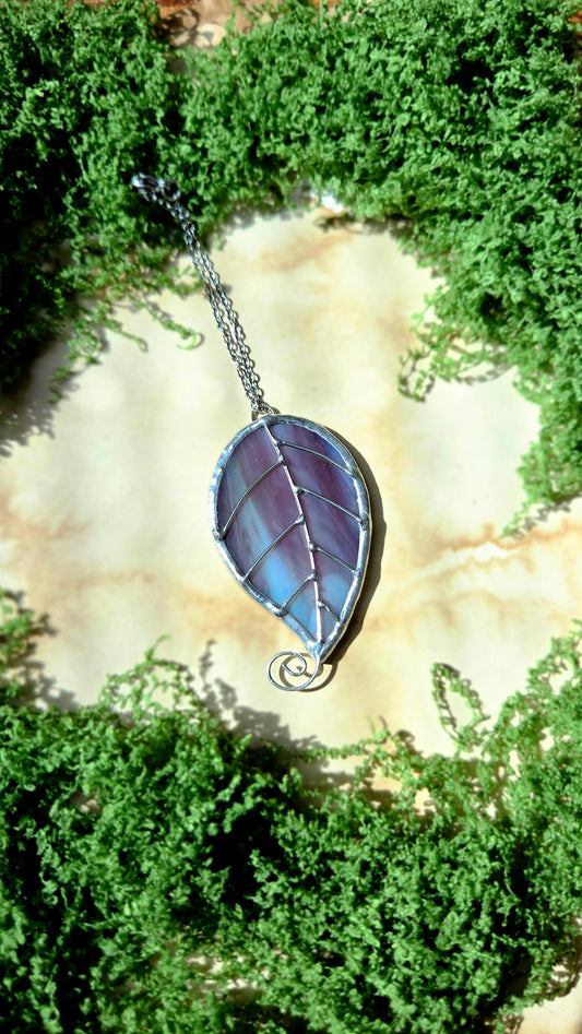 Mini Feuille Violet Irisée