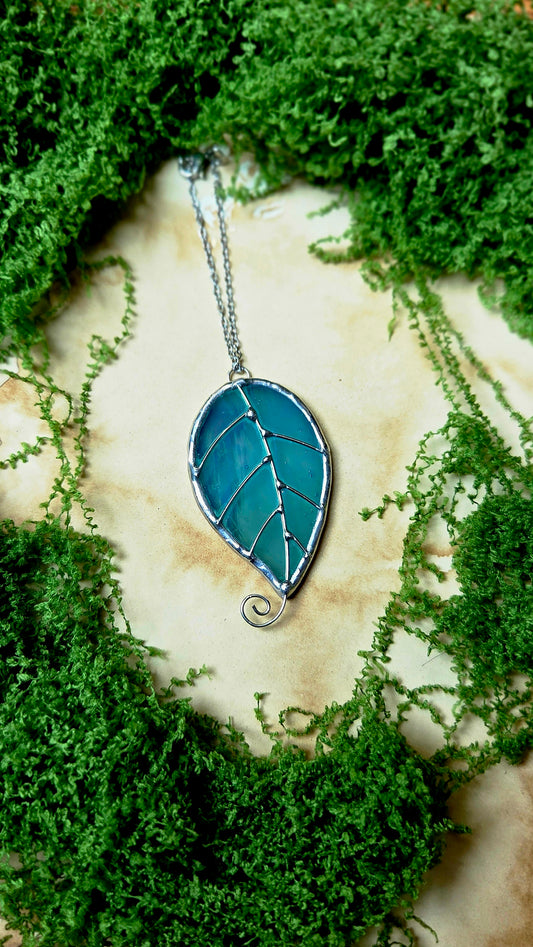 Mini Feuille Bleu Irisée
